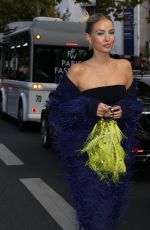 LEONIE HANNE Leaves Elie Saab Show at Paris Fashion Week 10/01/2022