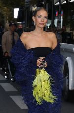 LEONIE HANNE Leaves Elie Saab Show at Paris Fashion Week 10/01/2022