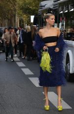 LEONIE HANNE Leaves Elie Saab Show at Paris Fashion Week 10/01/2022