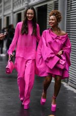 LILY CHEE Arrives at Valentino Show at Paris Fashion Week 10/02/2022