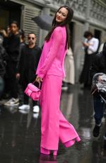 LILY CHEE Arrives at Valentino Show at Paris Fashion Week 10/02/2022