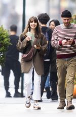LILY COLLINS and Charlie McDowell Out in New York 10/25/2022