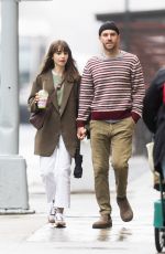 LILY COLLINS and Charlie McDowell Out in New York 10/25/2022