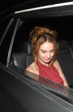 LILY JAMES Leaves Chiltern Firehouse in London 09/30/2022