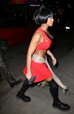 LORI HARVEY and ANASTASIA KARANIKOLAOU Arrives at Halloween Party in West Hollywood 10/29/2022
