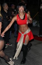 LORI HARVEY and ANASTASIA KARANIKOLAOU Arrives at Halloween Party in West Hollywood 10/29/2022