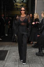 LORI HARVEY at Valentino Fashion Show at PFW in Paris 10/02/2022