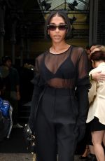 LORI HARVEY at Valentino Fashion Show at PFW in Paris 10/02/2022