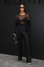LORI HARVEY at Valentino Fashion Show at PFW in Paris 10/02/2022