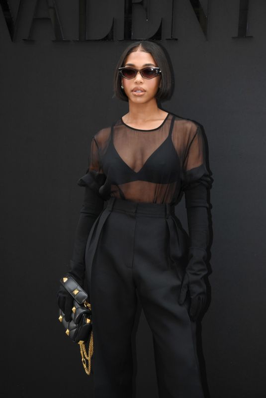 LORI HARVEY at Valentino Fashion Show at PFW in Paris 10/02/2022