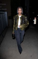 LORI HARVEY Out for Dinner at Giorgio Baldi in Santa Monica 10/23/2022