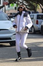 LORI HARVEY Shows off Her New Hairstyle Out in Beverly Hills 10/13/2022