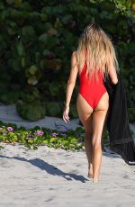 LOUISA WARWICK in a Swimsuit at a Photoshoot in Miami 10/27/2022