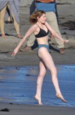 LUCY BOYNTON in Bikini on the Set of The Greatest Hits in San Pedro 10/17/2022