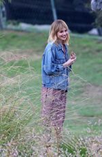 LUCY BOYNTON on the Set of The Greatest Hits in Echo Park in Los Angeles 10/11/2022