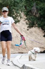 LUCYA HALE Out Hikinig with Her Dogs in Studio City 10/22/2022