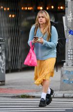 MAE WHITMAN Out with Her Dog in New York 10/11/2022