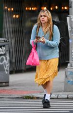MAE WHITMAN Out with Her Dog in New York 10/11/2022