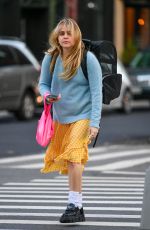 MAE WHITMAN Out with Her Dog in New York 10/11/2022