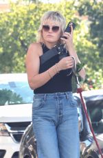 MALIN AKERMAN in Denim Out with Her Dog in Los Angeles 10/03/2022