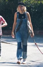 MALIN AKERMAN in Denim Overalls Out at Griffith Park in Los Feliz 10/02/2022