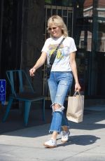 MALIN AKERMAN in Ripped Denim Out in Los Feliz 10/08/2022