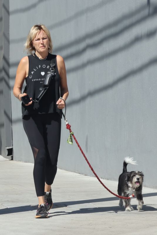 MALIN AKERMAN Out with Her Dog in Los Angeles 09/30/2022