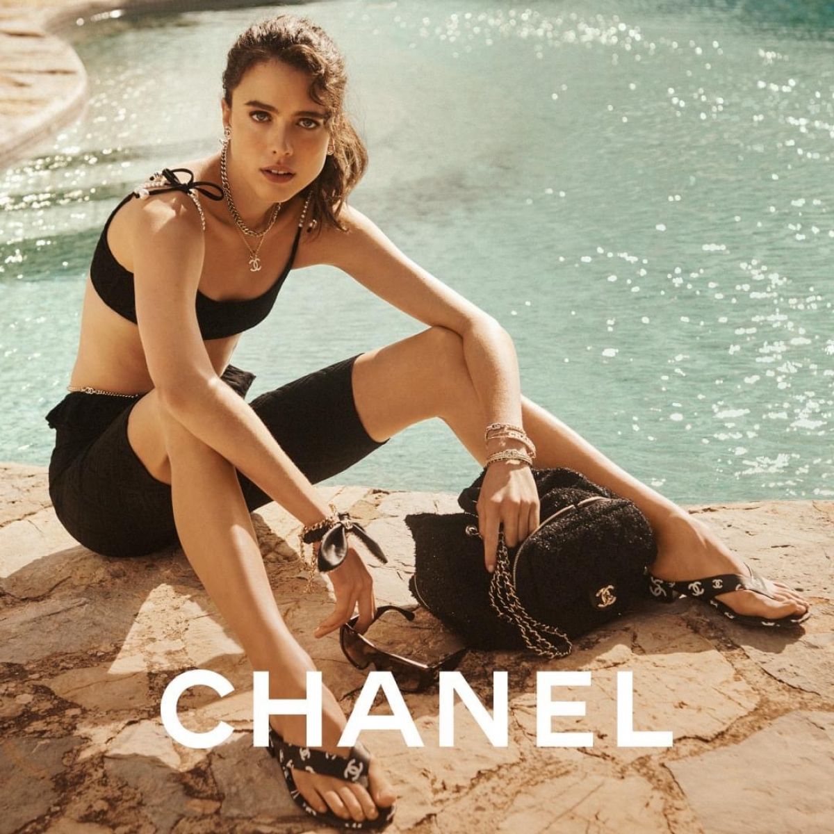 MARGARET QUALLEY for Chanel Coco Beach 2022 Collection Campaign – HawtCelebs