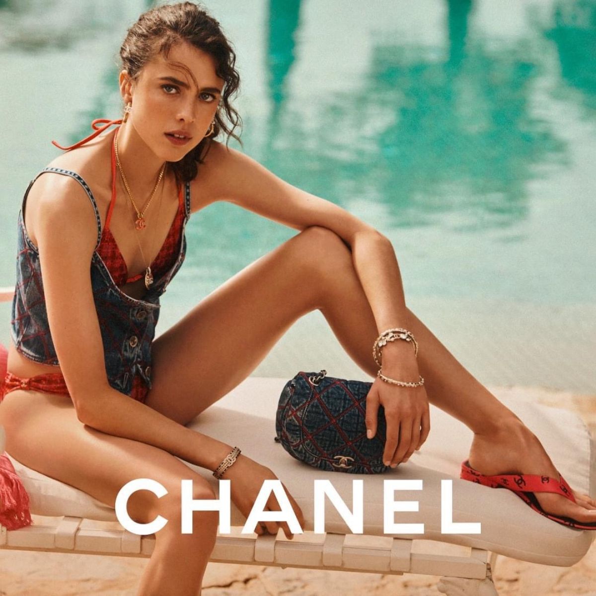 MARGARET QUALLEY for Chanel Coco Beach 2022 Collection Campaign – HawtCelebs