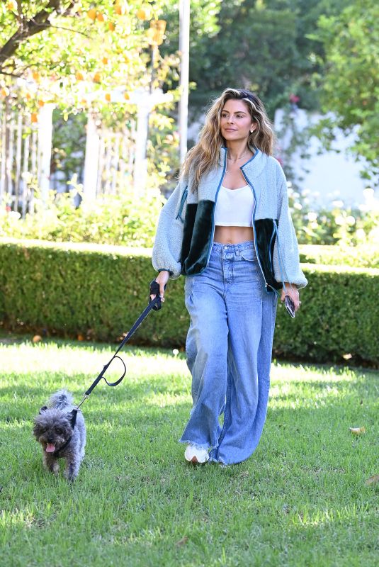 MARIA MENOUNOS Out with Her Dog in Los Angeles 10/28/2022