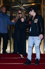MARIAH CAREY Leaves Regis Hotel in New York 10/11/2022