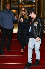 MARIAH CAREY Leaves Regis Hotel in New York 10/11/2022