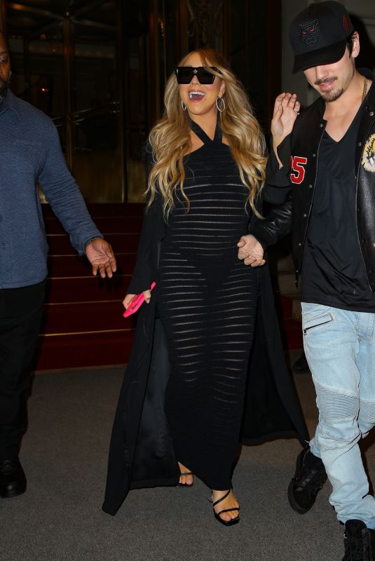 MARIAH CAREY Leaves Regis Hotel in New York 10/11/2022