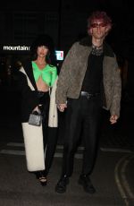 MEGAN FOX and Machine Gun Kelly Arrives at a Recording Studio in Shoreditch 10/02/2022