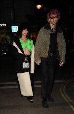 MEGAN FOX and Machine Gun Kelly Arrives at a Recording Studio in Shoreditch 10/02/2022
