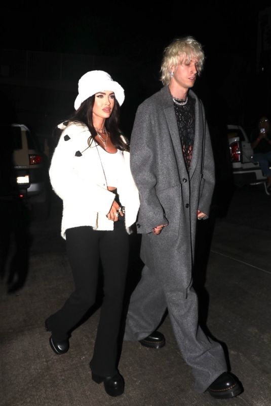 MEGAN FOX and Machine Gun Kelly Arrives at Landon Barker’s Performance at Roxy Theatre in West Hollywood 10/16/2022