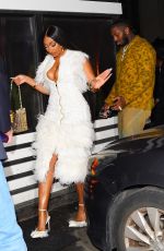 MEGAN THEE STALLION Arrives at SNL Afterparty in New York 10/15/2022