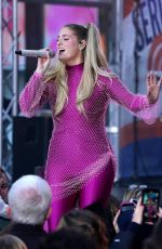 MEGHAN TRAINOR Performs at Today Show at Rockefeller Plaza in New York 10/21/2022
