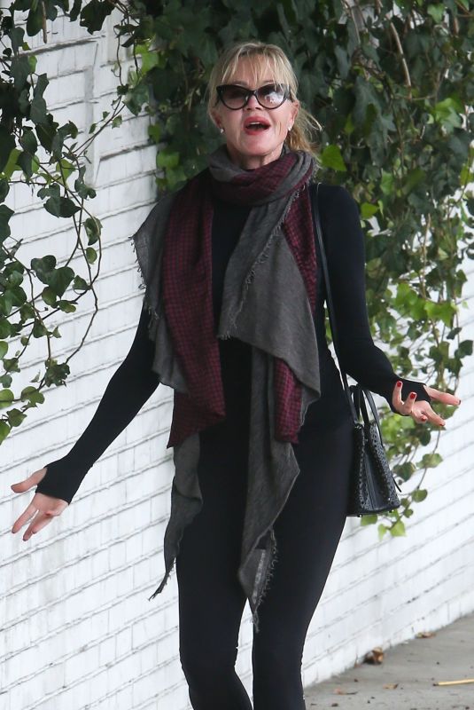 MELANIE GRIFFITH Out on Sunset Strip in West Hollywood 10/23/2022