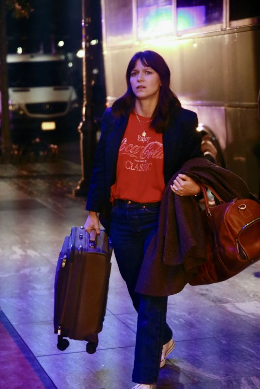 MELISSA BENOIST in the Set of The Girls on the Bus in New York 10/24/2022