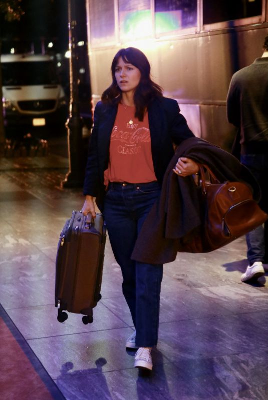 MELISSA BENOIST on the Set of The Girls on The Bus in New York 10/24/2022