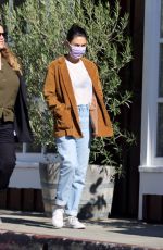 MILA KUNIS Leaves a Breakfast Meeting at Farmshop in Brentwood 10/18/2022