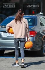 MILA KUNIS Shopping for Pumpkins at Jayde