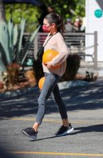 MILA KUNIS Shopping for Pumpkins at Jayde