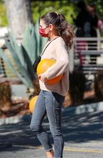 MILA KUNIS Shopping for Pumpkins at Jayde