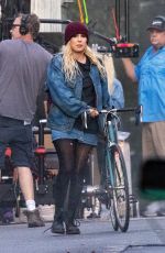 MILLIE BOBBY BROWN on the Set of The Electric State in Atlanta 10/06/2022