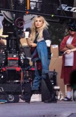 MILLIE BOBBY BROWN on the Set of The Electric State in Atlanta 10/06/2022