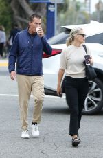 MOLLY SIMS and Scott Stuber Out for Coffee in Brentwood 09/30/2022