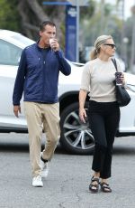 MOLLY SIMS and Scott Stuber Out for Coffee in Brentwood 09/30/2022