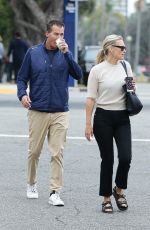 MOLLY SIMS and Scott Stuber Out for Coffee in Brentwood 09/30/2022